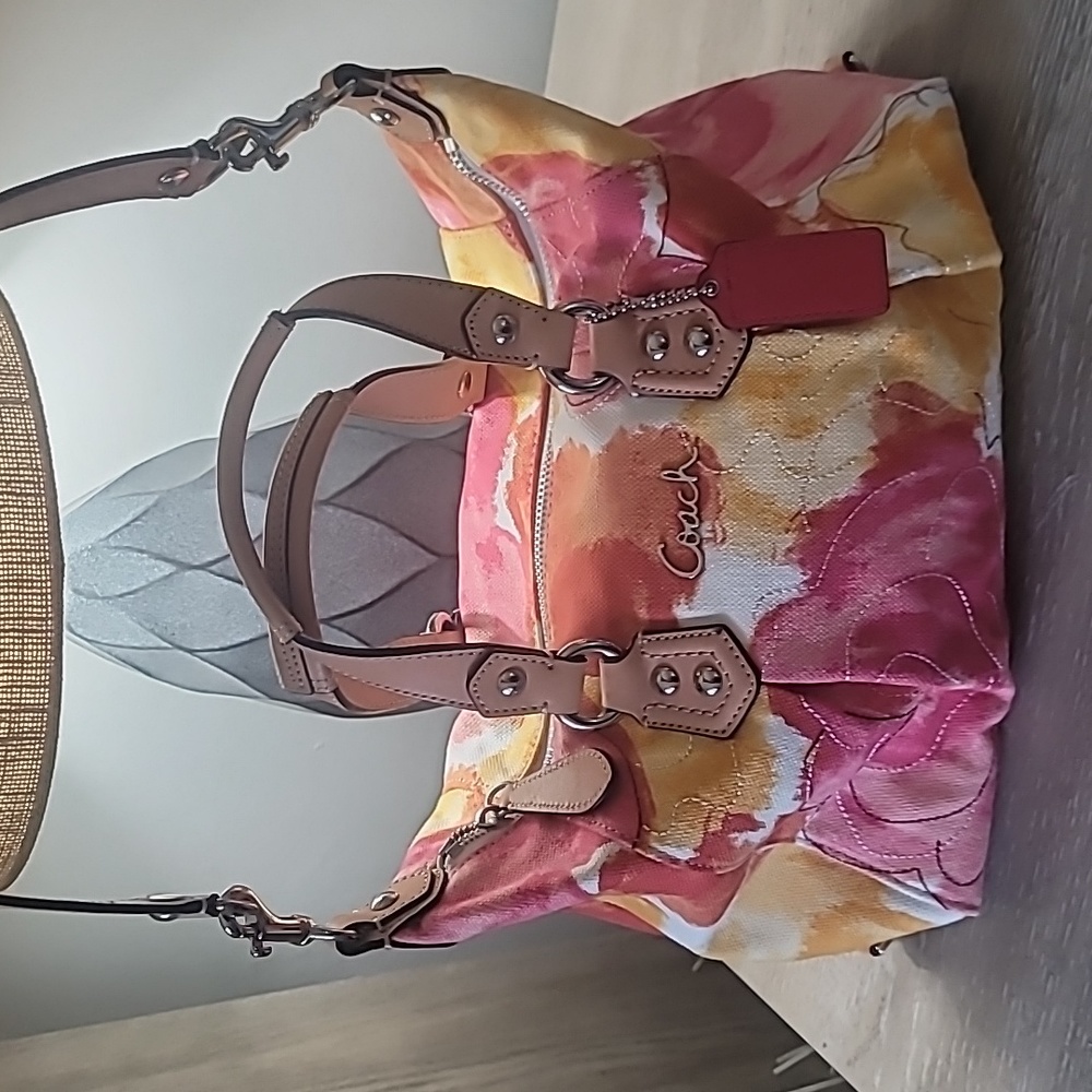 EUC Coach Floral Ashley Satchel Bag #21885